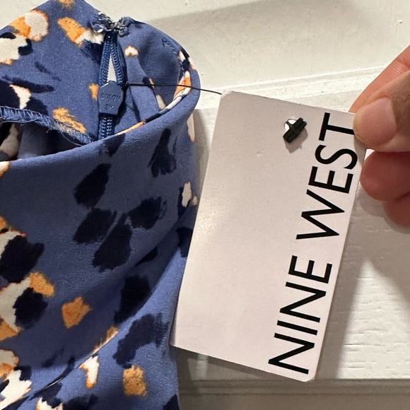 Nine West One-Shoulder Dress  Size Large Blue - Picture 5 of 8